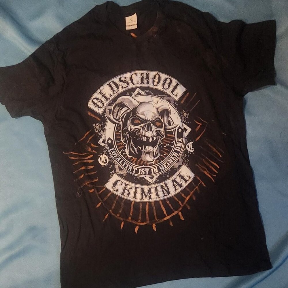 One-of-a-Kind Hand-Bleached Graphic Tee  Custom altered shirt